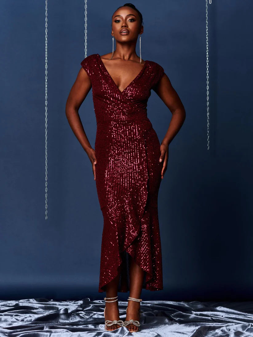 Fishtail top maxi dress