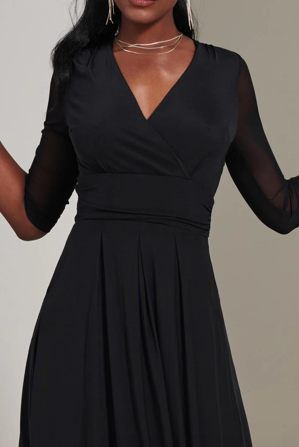 Jolie moi black dress best sale