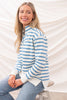 Lighthouse coral stripe jumper